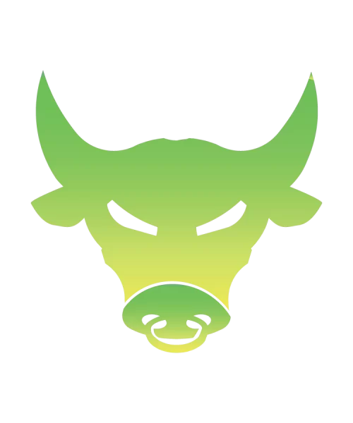 Bull illustrated icon.
